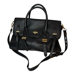 Rebecca Minkoff black pebbled leather shoulder bag handbags